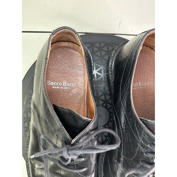 Bacco Bucci Oxford Shoes  Black Leather Split Toe Derby Dress Shoes Sz 9.5 main image 7